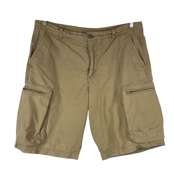 NIKE - MEN'S 34 - TAN CARGO COTTON SHORTS 613644-235 - Picture 1 of 7
